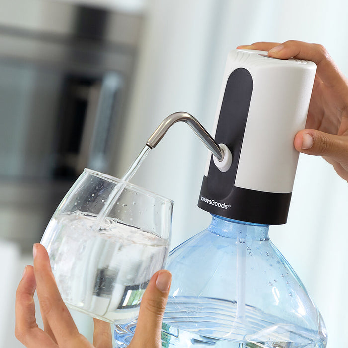 Dispensador de Agua Automático Recargable ABS USB sin BPA Oficina Blanco