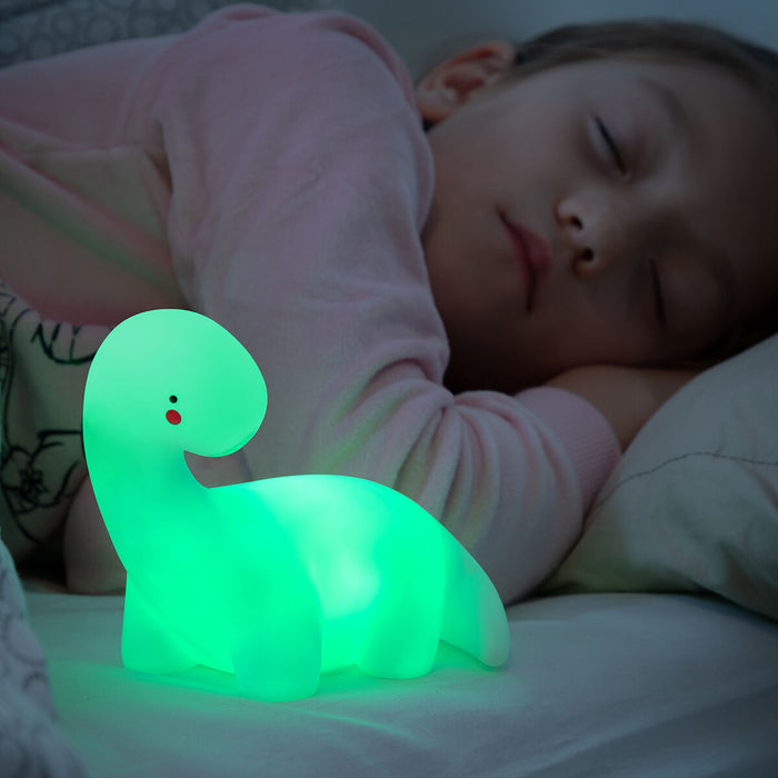 Lámpara Dinosaurio LED Multicolor Lightosaurus Vinilo Regalo Original Blanco
