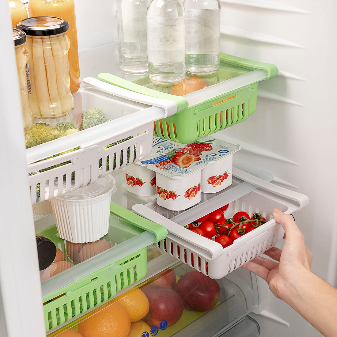 Organizador Ajustable para Nevera Friwer 2 Unidades Polipropileno Chef / Cocinillas Gris