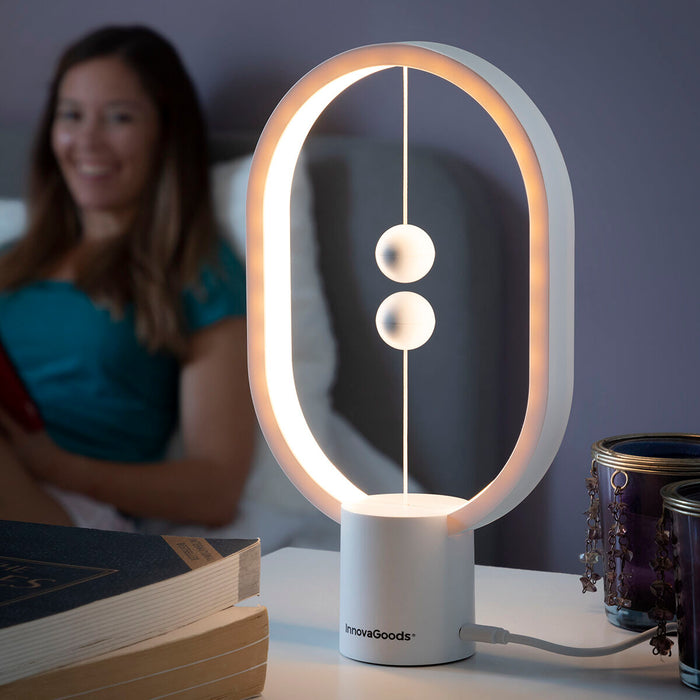 Lámpara de Equilibrio con Interruptor Magnético Magilum ABS LED USB Regalo Original Blanco