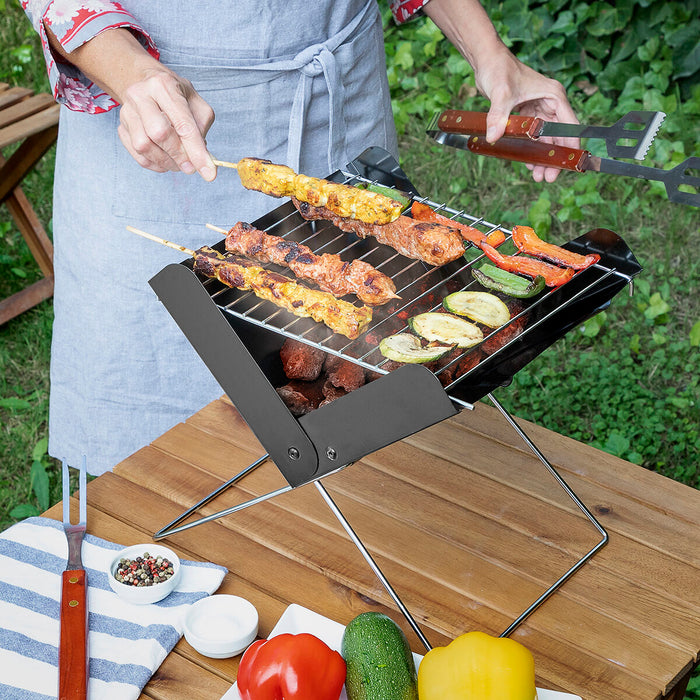 Mini Barbacoa Plegable Portátil para Carbón Foldecue Hierro Aire Libre / Camping Barbacoa / Grill