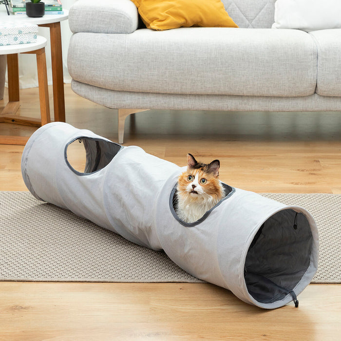 Túnel Plegable para Mascotas Funnyl Poliéster Gris