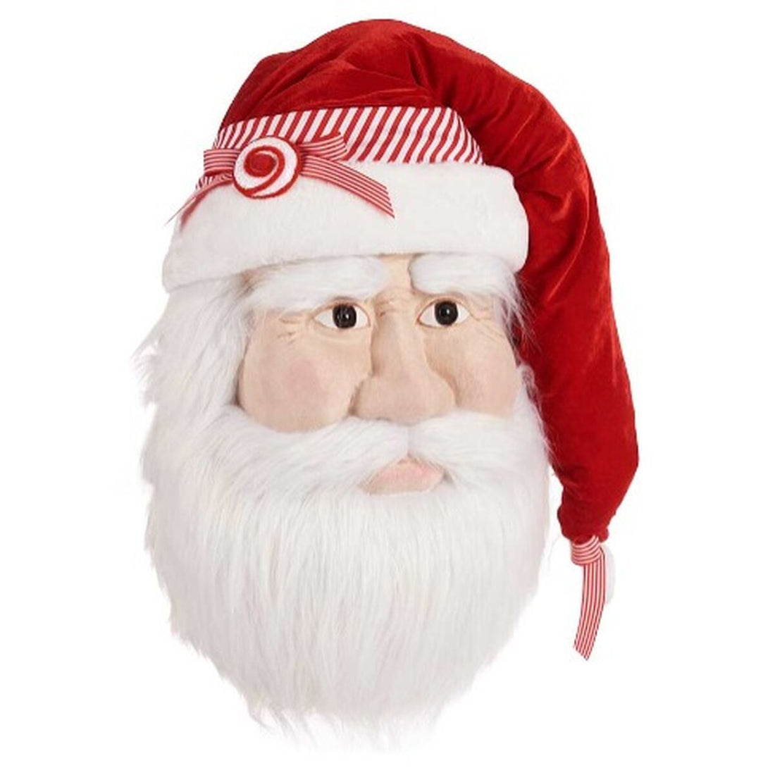 Figura Decorativa Papá Noel Cabeza Poliestireno Blanco