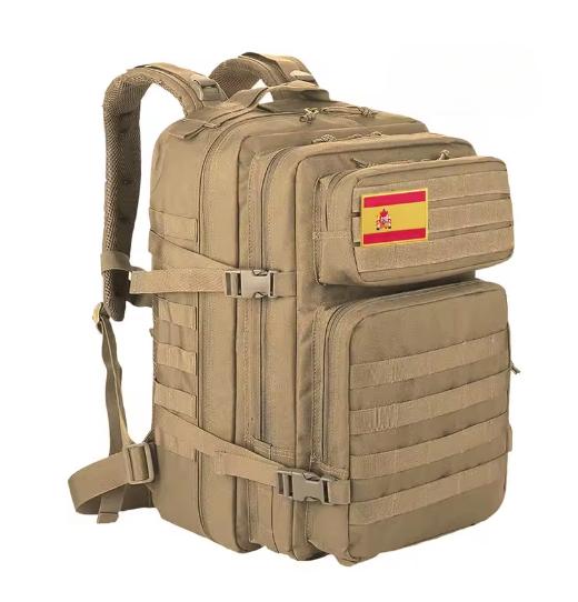 Mochila de Supervivencia 50L Impermeable | Equipo de Monte y Autonomía de Varios Días - Beige
