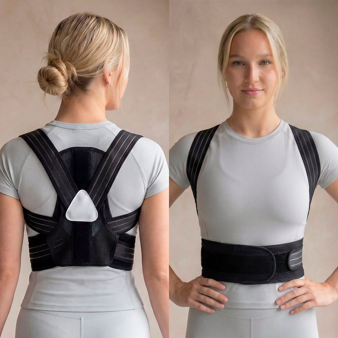 Corrector de Postura Adaptable Pro Ticalbak Espuma (60%) Estilo Zen Oficina Negro Talla única