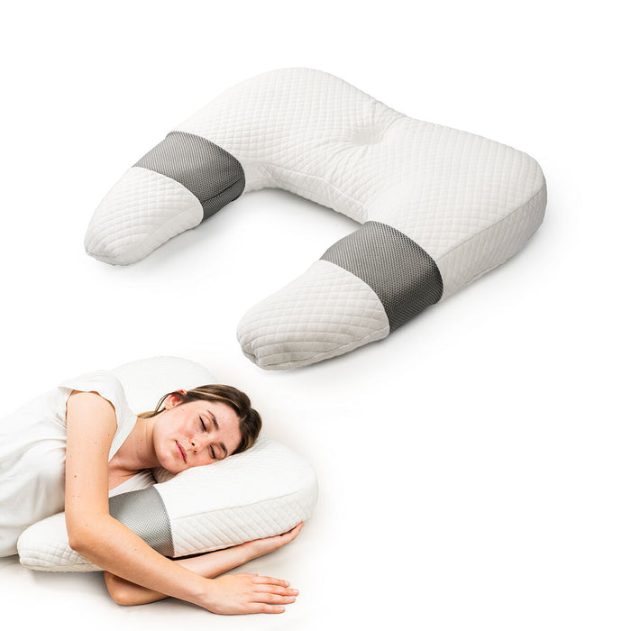 Almohada Ergonómica Multifunción Ullow Poliéster Vida Sana Blanco