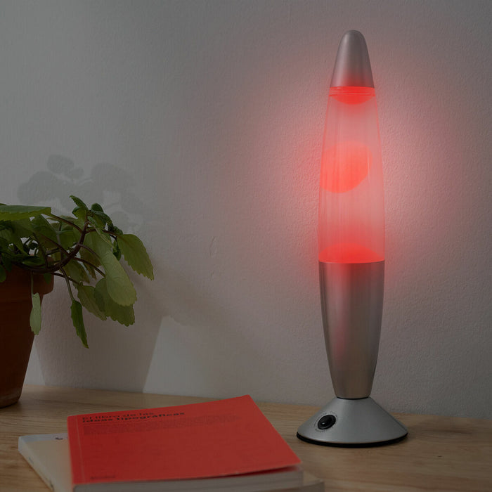 Lámpara de Lava LED Multicolor Kolemp Aluminio Estilo Zen Regalo Original Plateado