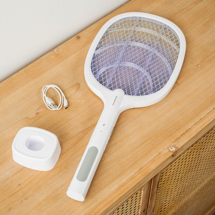 Raqueta Matainsectos Recargable con Luz UV 2 en 1 Elecfly Aluminio LED USB ECOFriendly Estilo Zen